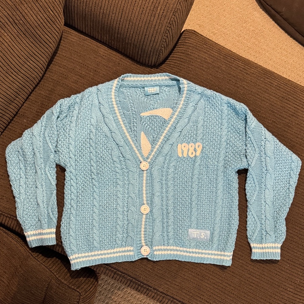 Taylor Swift 1989 Blue Cardigan Sweater